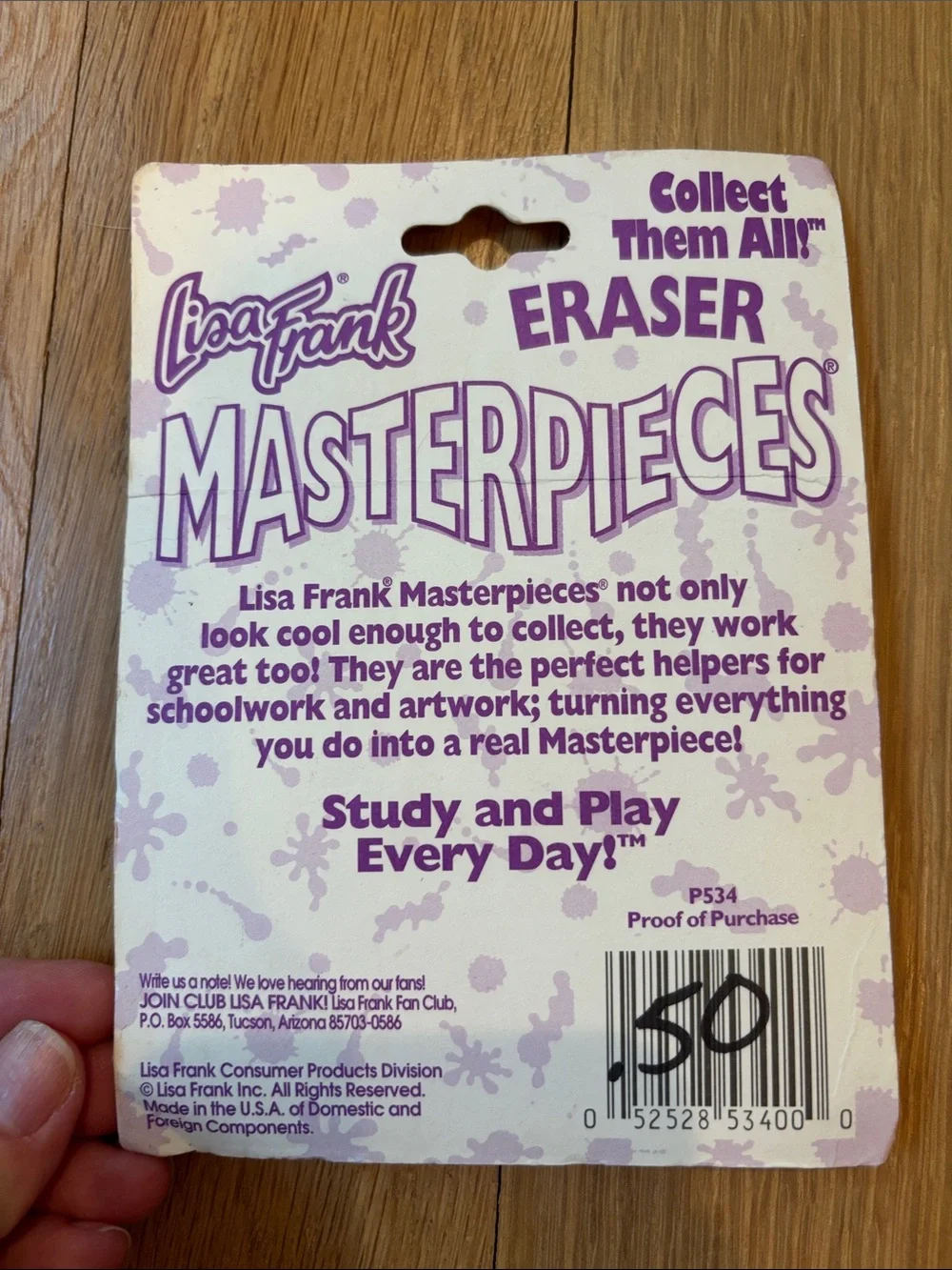 Vtg 90s Lisa Frank Eraser Set Rainbow 6 Pack Sealed NIB